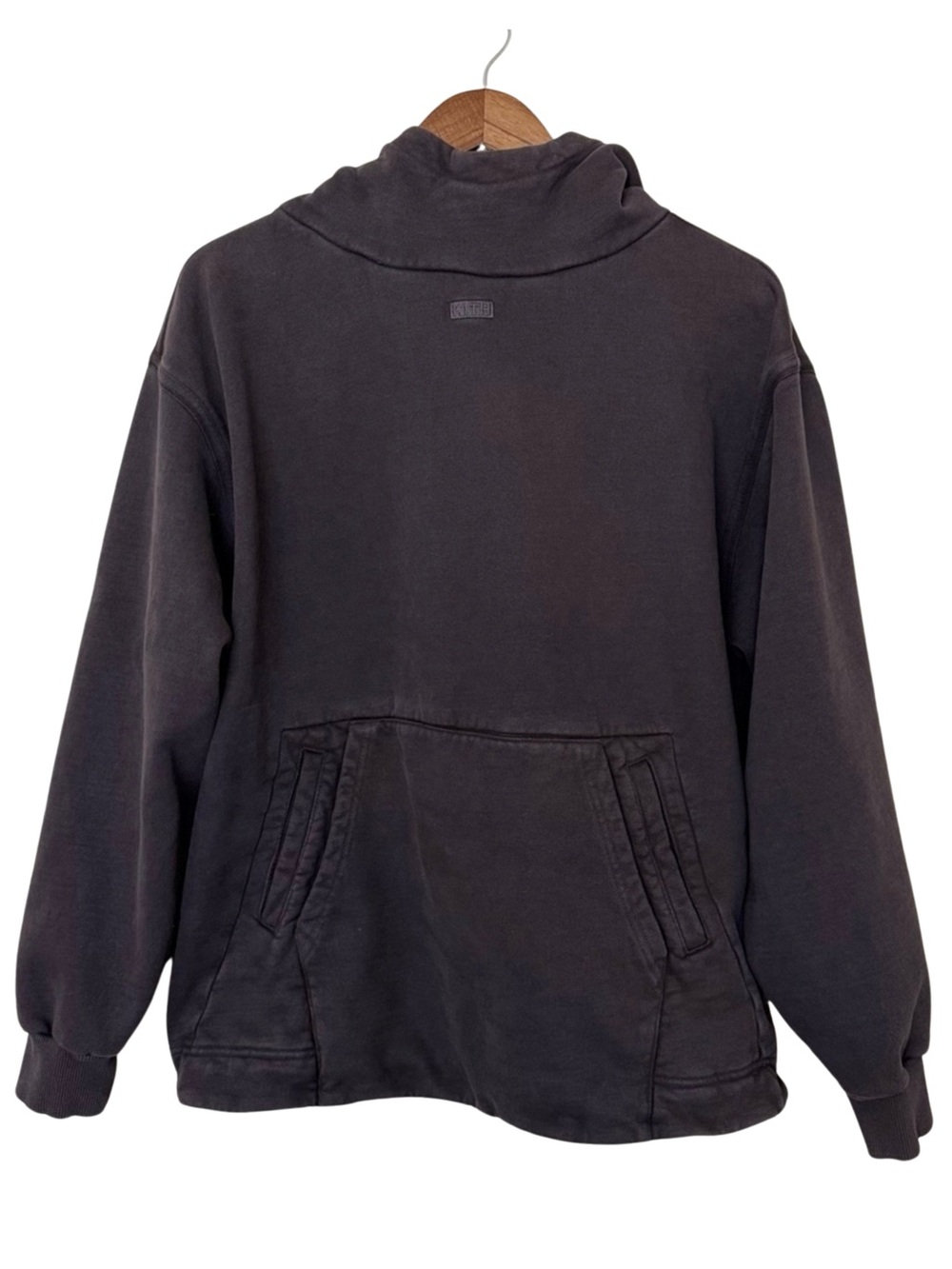 Kith Double Pocket Hoodie Cinder Grey Brown Ronnie Fieg Size: M